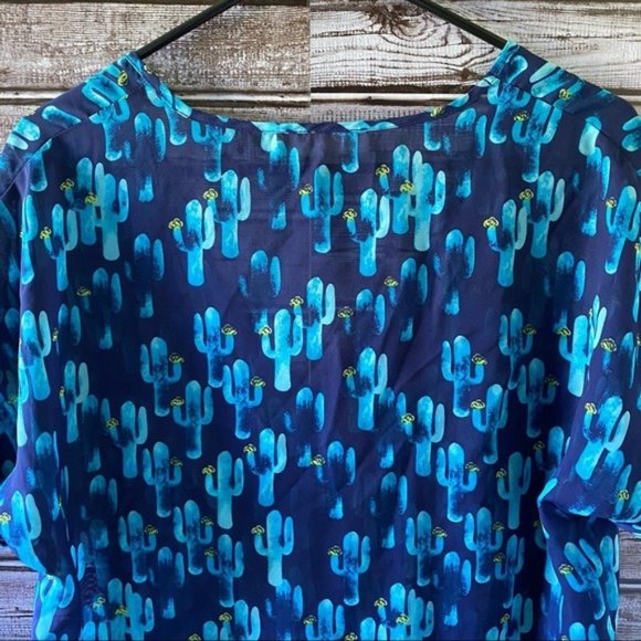 Francesca's Cactus Print Swim‎ Cover Up Size S/M - Picture 8 of 11